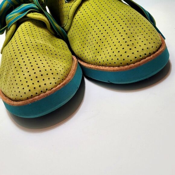 Johnston and Murphy 1850 Bree Perforated Suede Lace Up Kiwi Kid Size 6.5 - Picture 4 of 9